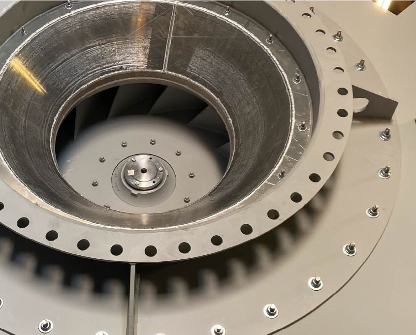 photo: close up of air blower parts